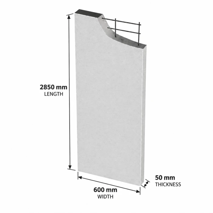 AAC Wall Panel 50mm    600mm    2850mm