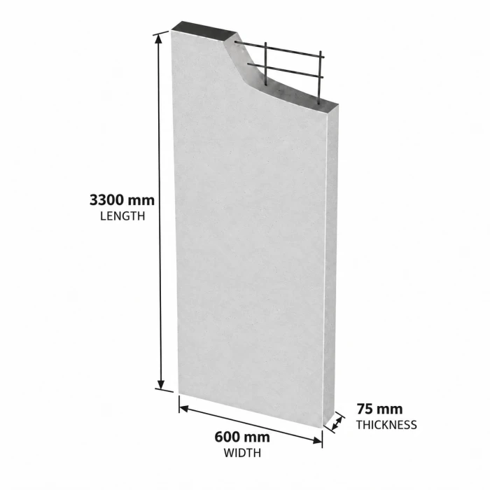 AAC Wall Panel 75mm    600mm    3300mm